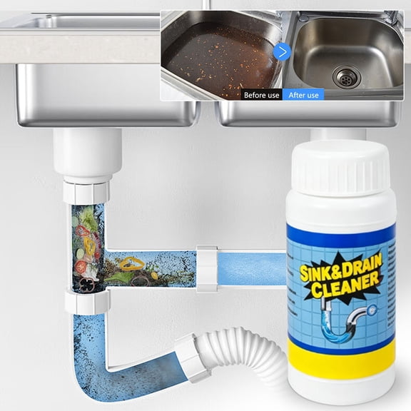 Heavy Duty Drain Clog Remover Fast Foaming Pipe Cleaner Agent For Kitchen Bathroom Sinks Toilets Showers 3.88 Oz