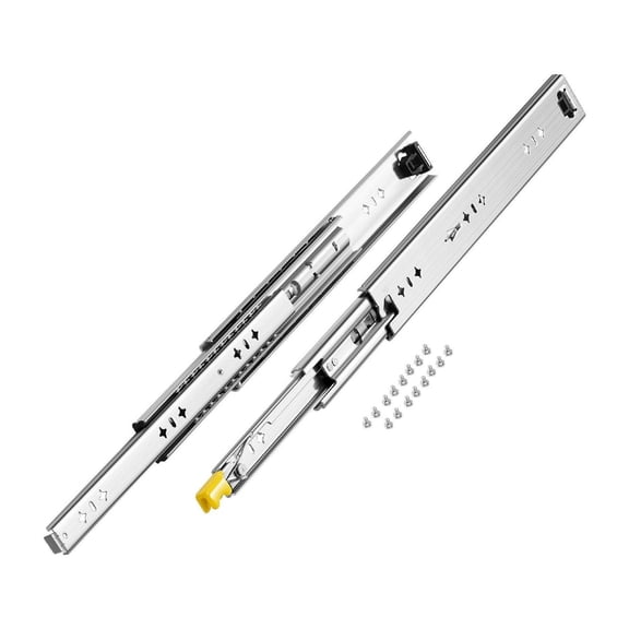 Heavy Duty Drawer Slides 16 Inch - 250lbs Locking Slides, Pair - Full Extension Ball Bearing Side Mount for Cabinets, Shelves, RV