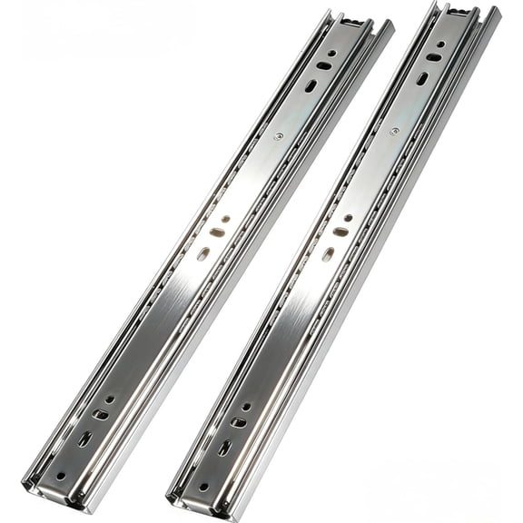 Heavy Duty Drawer Slides, 2 pcs Silver 12 in Long Soft Close Drawer Slides, Full Extension Ball Bearing Drawer Rails, File Cabinet Trash Can Kitchen Wardrobe Glides 100 LB Capacity