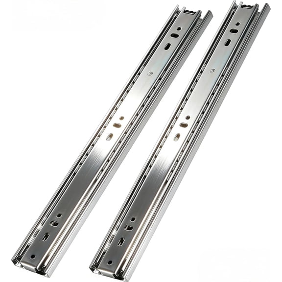 Heavy Duty Drawer Slides, 2 pcs Silver 12 in Long Soft Close Drawer Slides, Full Extension Ball Bearing Drawer Rails, File Cabinet Trash Can Kitchen Wardrobe Glides 100 LB Capacity