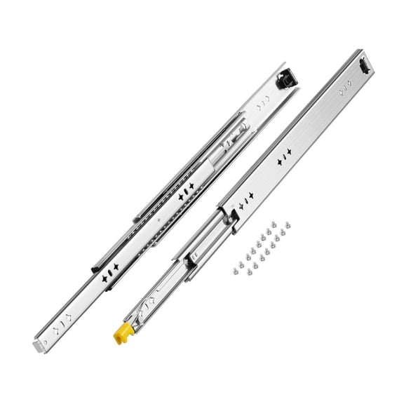 Heavy Duty Drawer Slides 20 Inch - 250lbs Capacity Locking Slides, 3-Fold Full Extension, Side Mount Ball Bearing - 1 Pair