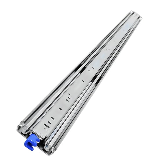 Heavy Duty Drawer Slides, 72 inch Full Extension Ball Bearing Drawer Glides, 3-Fold Guide Rail with Lock, 300 lb Load Capacity