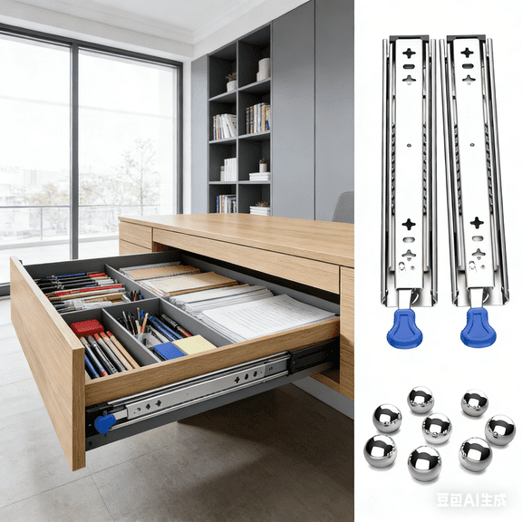 Heavy Duty Drawer Slides Full Extension Side Mount Metal Rails Track Guide Glides Runners with Lock