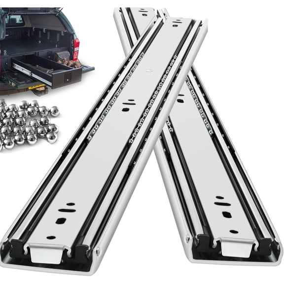 Heavy Duty Drawer Slides Full Extension Side Mount Metal Rails Tracks Glides Runner 1 Pair