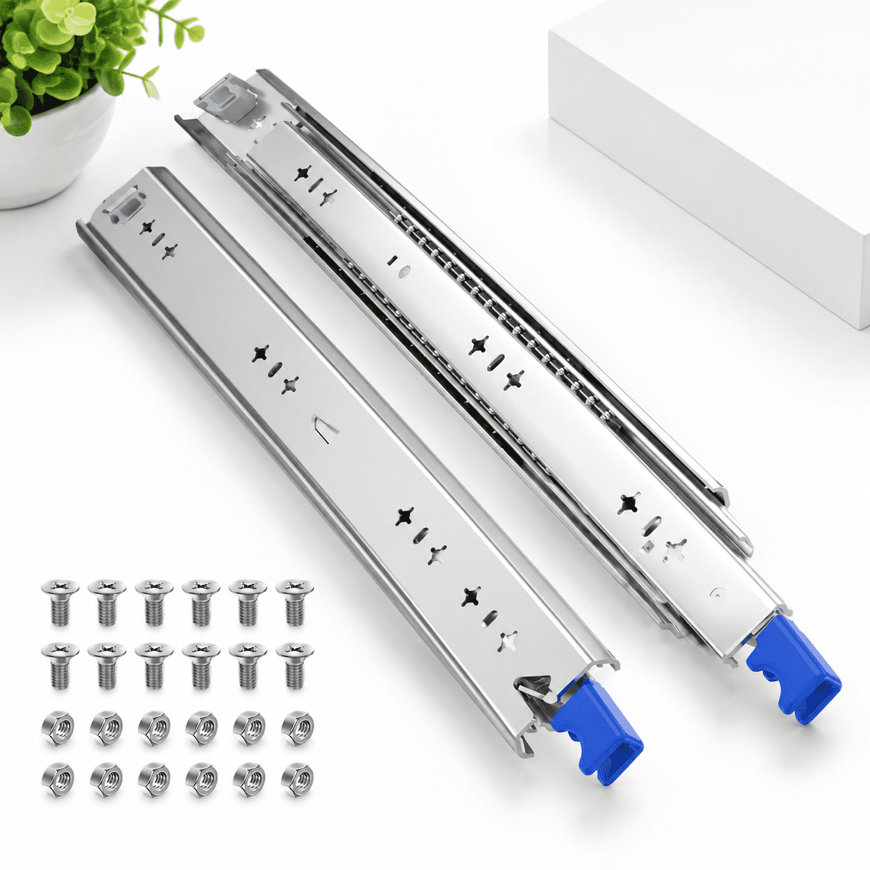 Social Tools Extension Heavy Duty Drawer Slides With Lock 24 Inch Full Extension Ball Bearing ...