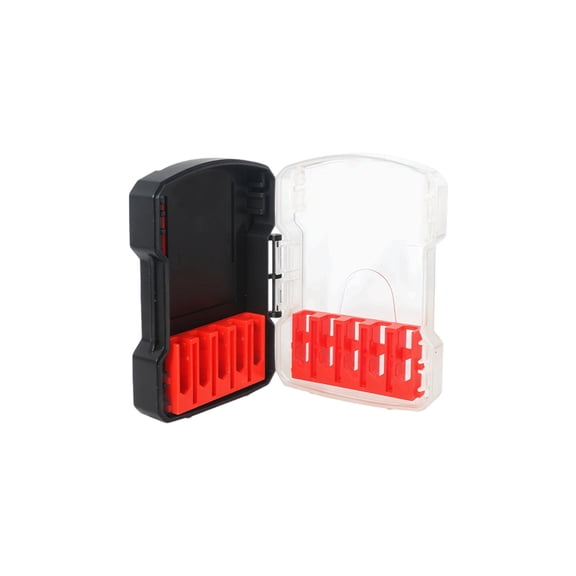 Heavy Duty Drill Bit Organizers Box Holder Removable Compartments Plastic Tool Storage Case Portable Design Nonslip Base