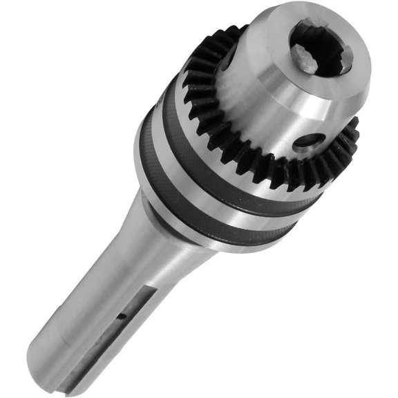 Heavy Duty Drill Chuck, Triple Grip 3/16" - 3/4" Clamping Range, R8 Shank R8 Drill Chuck Key for CNC Machines and Lathes