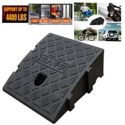 Heavy Duty Curb Ramps for Driveway, Rubber Threshold Ramp 4400LB Capacity for Wheelchair, Scooter, Cars & Trucks, Black
