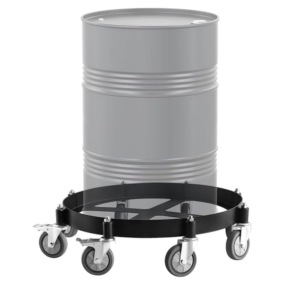 Heavy Duty Drum Dolly, 55 Gallon Steel Frame with 8 Swivel Caster Wheels, 2000 Lbs Capacity, Anti-Tipping Design Fits for Workshops and Warehouses