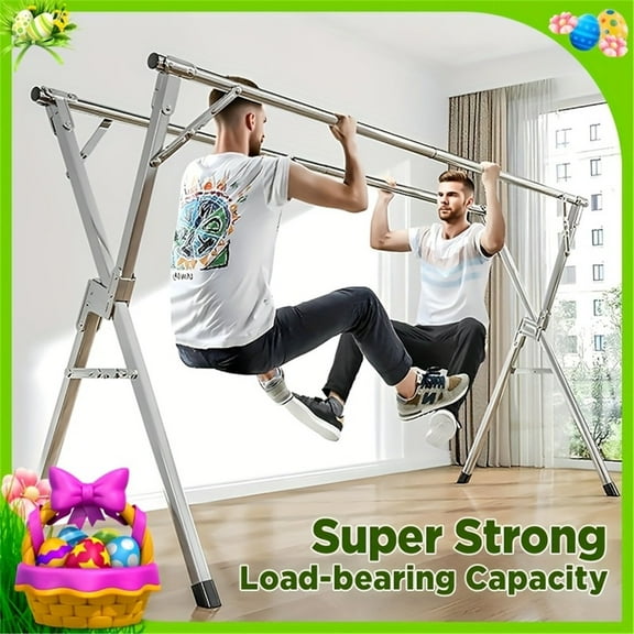 [Heavy Duty Drying Rack] Heavy Duty Stainless Steel Clothes Drying Rack 78.7 Inches | Folding Outdoor Indoor, Collapsible, Foldable Laundry Drying Rack, Clothesline