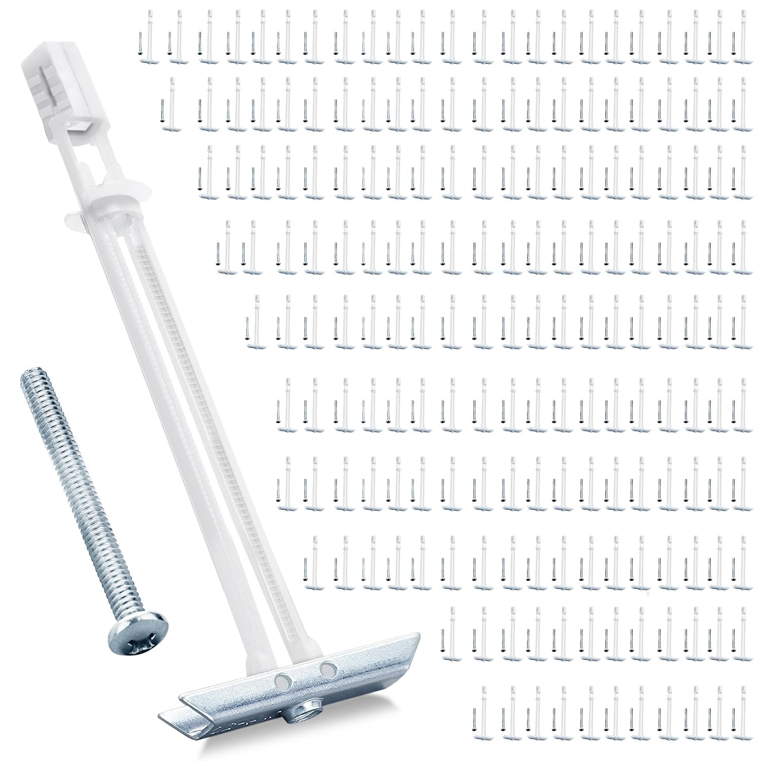 Heavy Duty Drywall Anchor Bolts with 1/4"-20 Fastener Suitable for TV Mounting Hollow Wall Anchor Bolt Screw Kit Supports Up to 270 lbs Each on 1/2 Inch Drywall Pack of 10