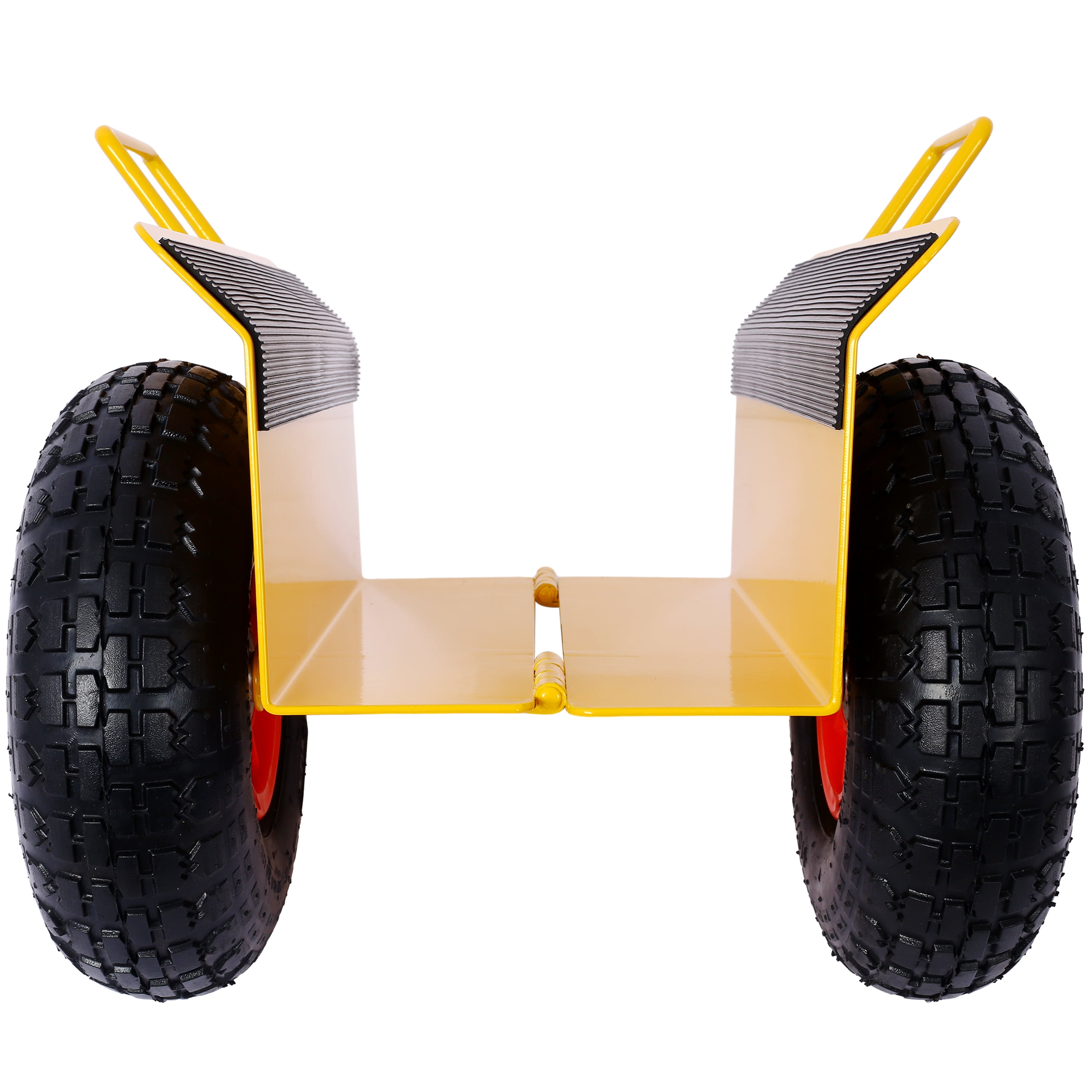 Heavy Duty Drywall Dolly Cart with 10" Pneumatic Tires, 600 LB Capacity Panel Dolly for Moving Sheetrock, Appliances, Doors, & Materials - All Terrain Hand Truck for Construction & Remodeling