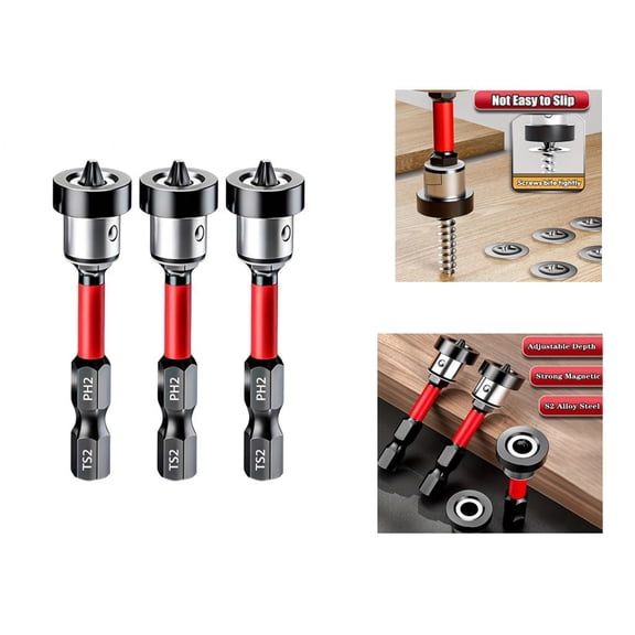 Heavy Duty Drywall Screwdriver Bit, Premium Hardened Steel Bit, Anti-Slip Drill Bit for Household and Construction Use