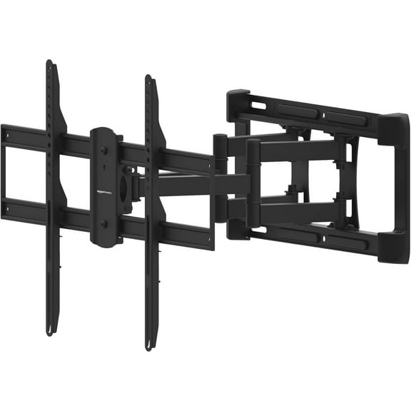 Heavy Duty Dual Arm, Full Motion Articulating TV Mount for 37" to 80" TVs up to 132 lbs, Fits LED LCD OLED Flat Curved Screens, Black