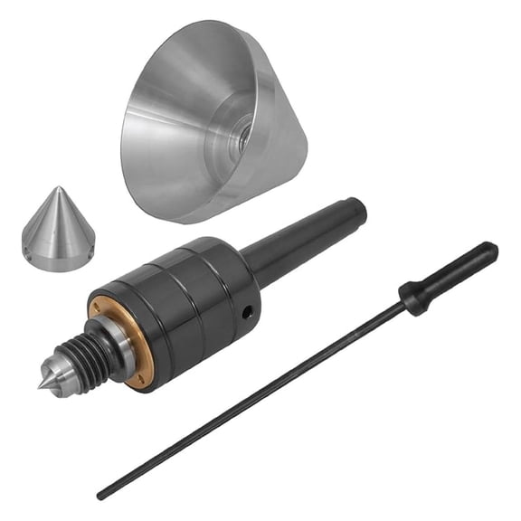 Heavy Duty Dual Bearing Live Center For Woodworking Lathes and Large or Small Wood Turning Projects. Ultra Smooth Live Center Performance with Minimal Play for MT2 Lathes