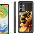 thumbnail image 1 of Heavy Duty Dual Layer Hybrid Phone Case for Samsung Galaxy S24 FE 5G with Tempered Glass Screen Protector, by OneToughShield - Bee, 1 of 4