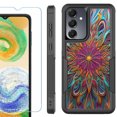 thumbnail image 1 of Heavy Duty Dual Layer Hybrid Phone Case for Samsung Galaxy S24 FE 5G with Tempered Glass Screen Protector, by OneToughShield - Doodle Art, 1 of 4
