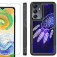 thumbnail image 1 of Heavy Duty Dual Layer Hybrid Phone Case for Samsung Galaxy S24 FE 5G with Tempered Glass Screen Protector, by OneToughShield - Dream Catcher, 1 of 4
