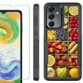 thumbnail image 1 of Heavy Duty Dual Layer Hybrid Phone Case for Samsung Galaxy S24 FE 5G with Tempered Glass Screen Protector, by OneToughShield - Fruit Box, 1 of 4