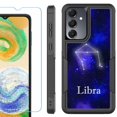 thumbnail image 1 of Heavy Duty Dual Layer Hybrid Phone Case for Samsung Galaxy S24 FE 5G with Tempered Glass Screen Protector, by OneToughShield - Libra, 1 of 4