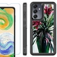 thumbnail image 1 of Heavy Duty Dual Layer Hybrid Phone Case for Samsung Galaxy S24 FE 5G with Tempered Glass Screen Protector, by OneToughShield - Lily, 1 of 4
