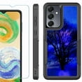 thumbnail image 1 of Heavy Duty Dual Layer Hybrid Phone Case for Samsung Galaxy S24 FE 5G with Tempered Glass Screen Protector, by OneToughShield - Night Tree, 1 of 4