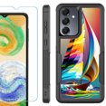 thumbnail image 1 of Heavy Duty Dual Layer Hybrid Phone Case for Samsung Galaxy S24 FE 5G with Tempered Glass Screen Protector, by OneToughShield - Sailing, 1 of 4