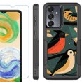 thumbnail image 1 of Heavy Duty Dual Layer Hybrid Phone Case for Samsung Galaxy S24 FE 5G with Tempered Glass Screen Protector, by OneToughShield - Songbird, 1 of 4