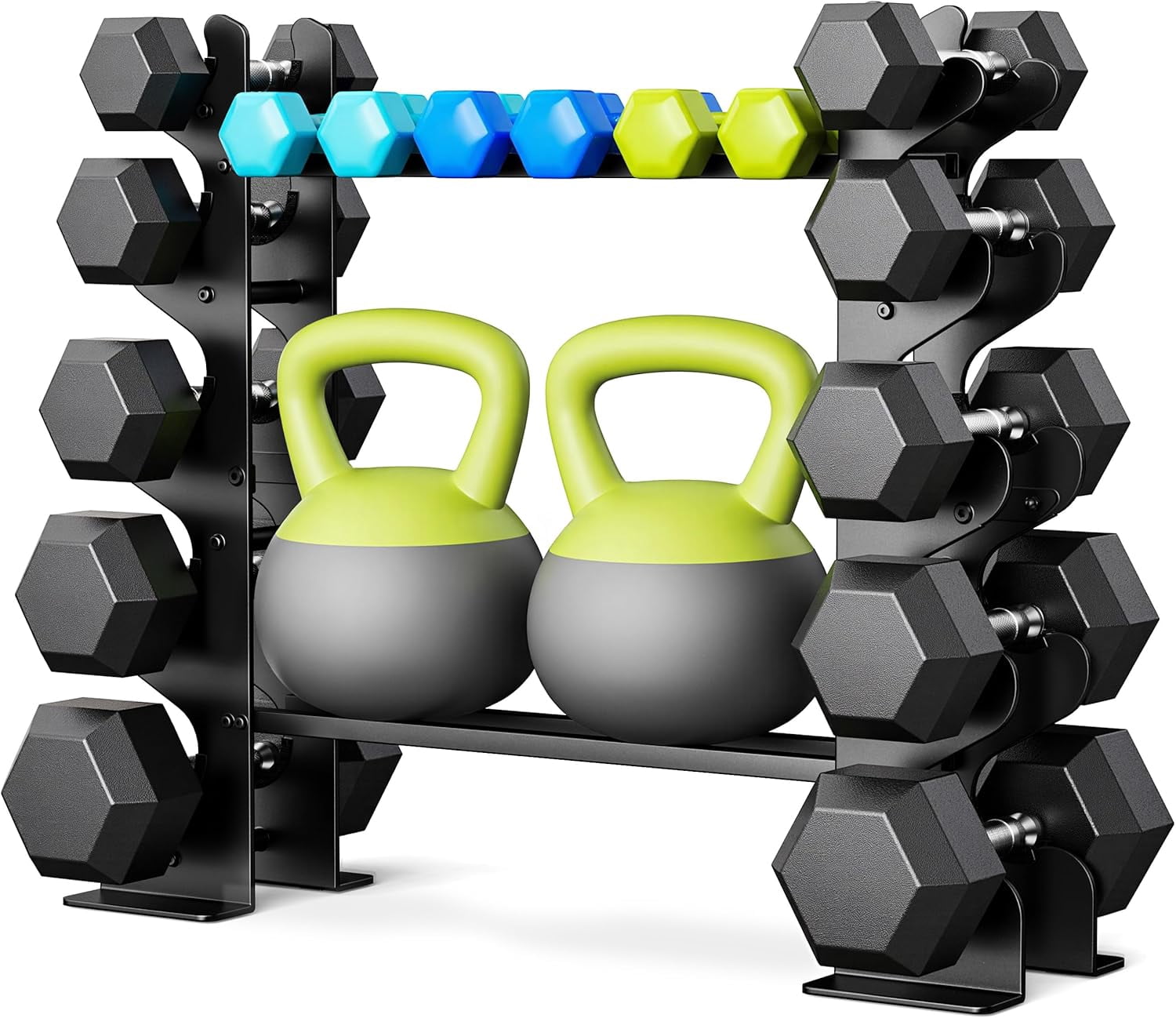 Heavy-Duty Dumbbell Rack Stand for Home Gym, 400LB Capacity Compact Free Weight Storage Organizer