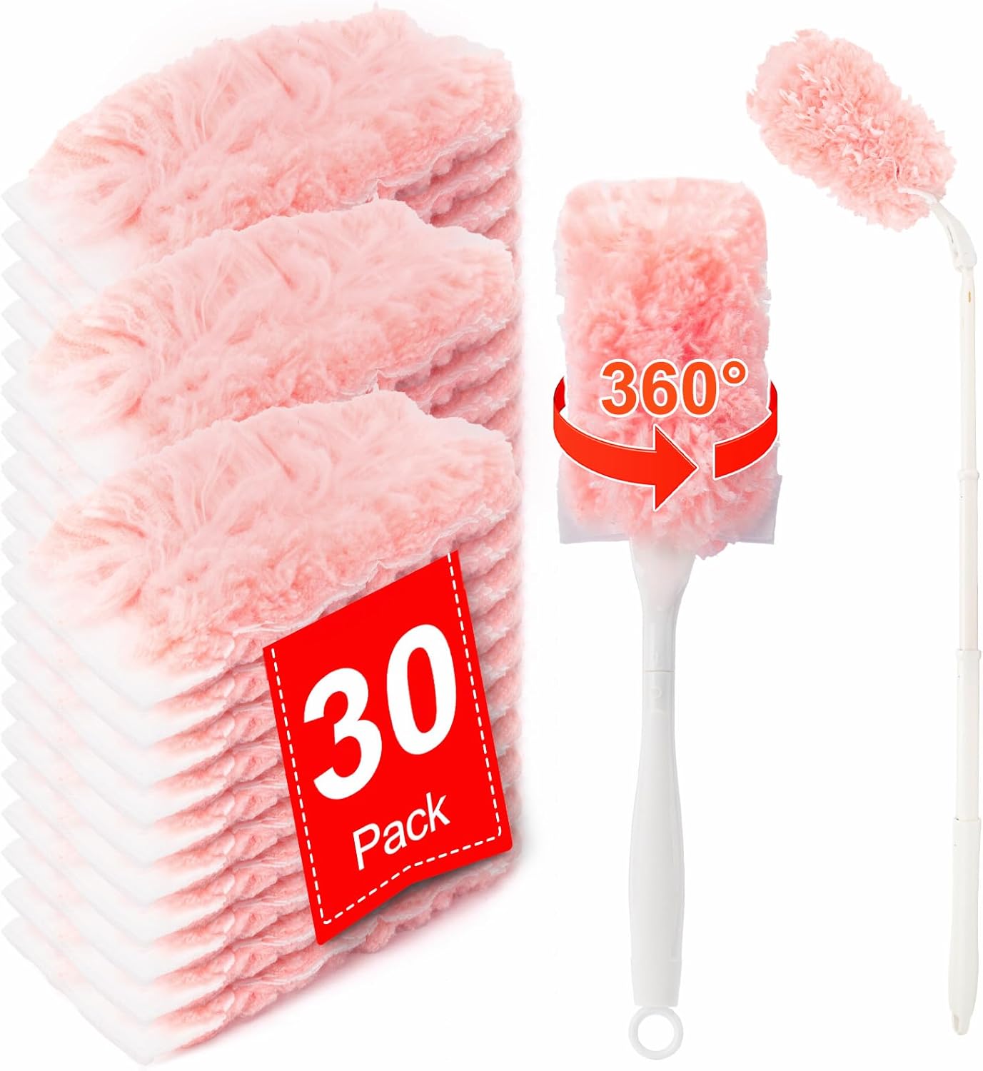 Heavy Duty Duster Refills Kit for Duster, 4X Microfiber Multi Surface ...