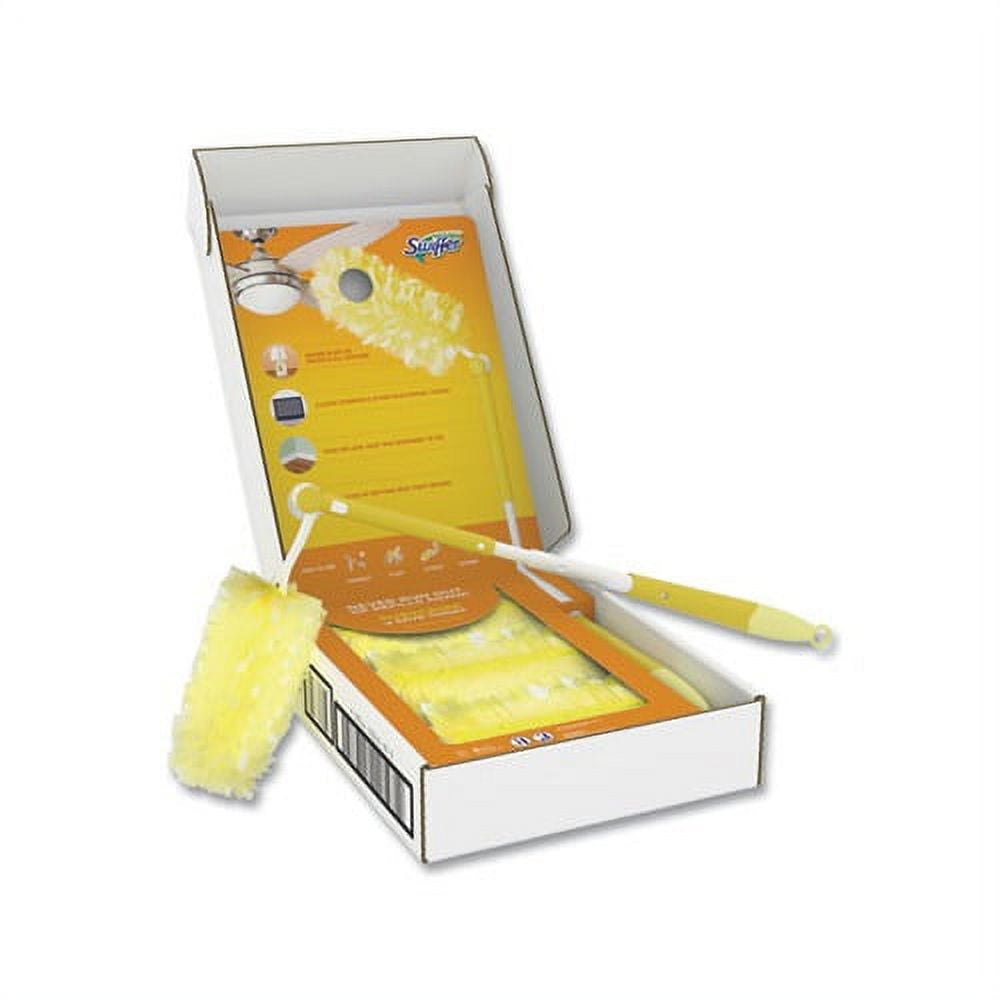 Yellow Plastic Extendable Handle Duster Kit with 12 Refills