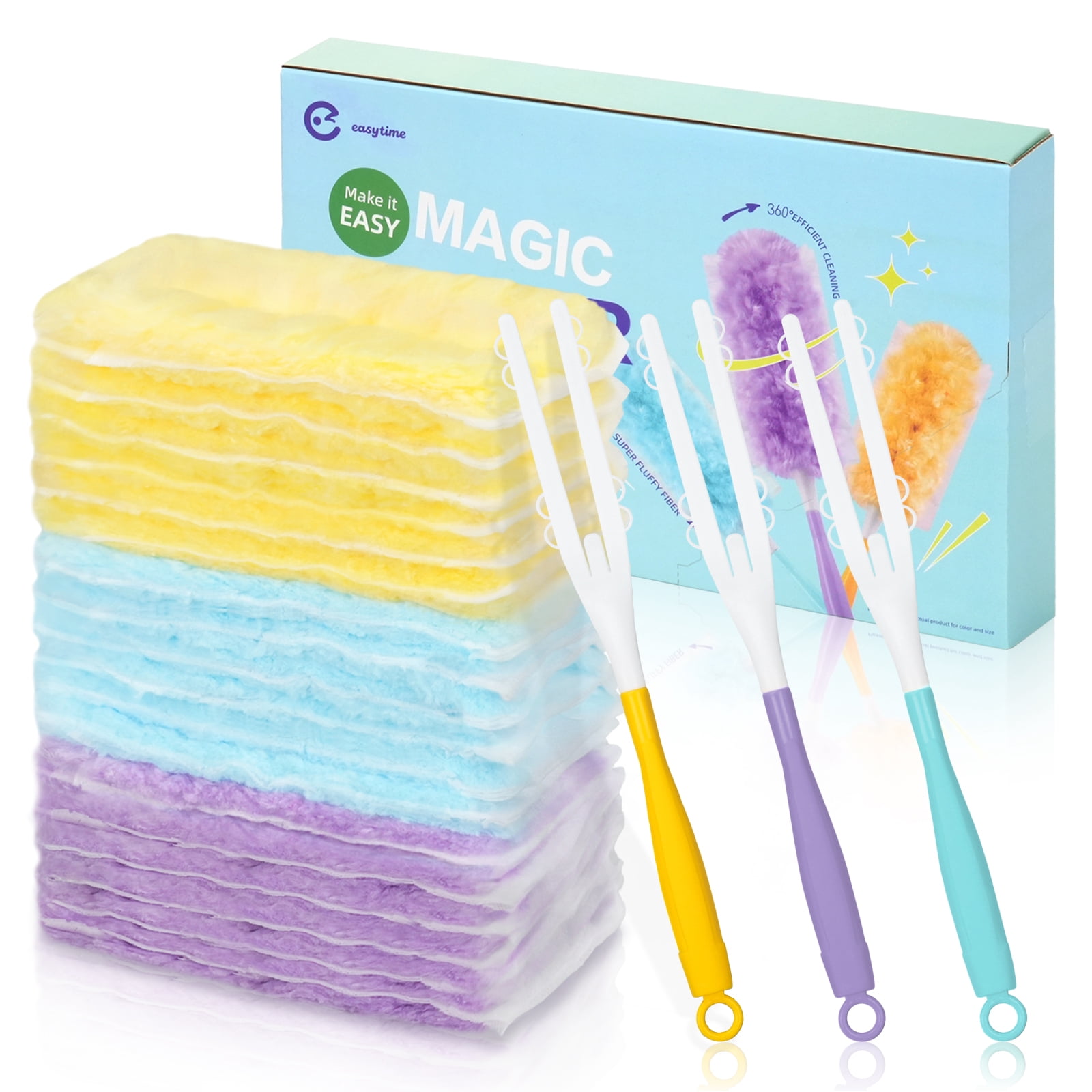 Heavy Duty Dusters, 18 Replaceable Multi-Color Duster Heads with 3 ...