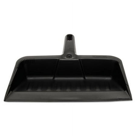 Heavy-Duty Dustpan, 8.25 X 12.25 , Polypropylene, Charcoal | Bundle of 2 Each