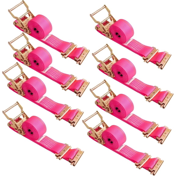 Heavy Duty E-Track Ratchet Straps for , 2inx15ft Cargo Straps with E-Fittings,8-Pack, 4400lbs Break Strength, Tie Down Straps - E-Track Accessories for & Box