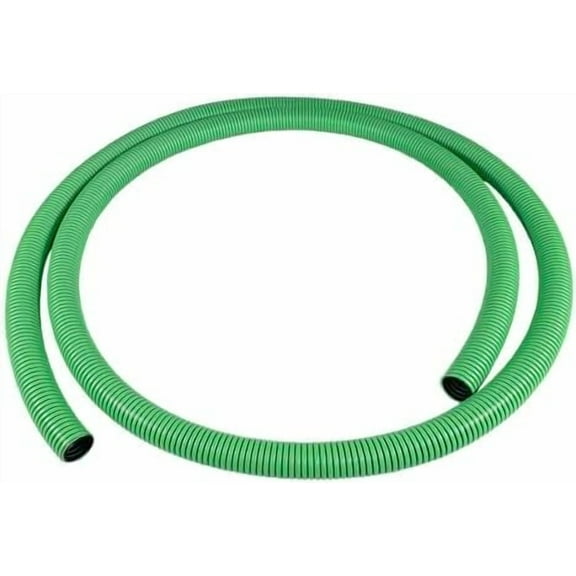 Heavy Duty EPDM All Weather Suction Hose, Black Tube, Lime Green Helix, 50 PSI Max Pressure, 2" Inside Diameter, 20 ft Length