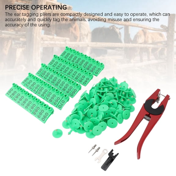Heavy,Duty Ear Tag Pliers Tags, Efficient Livestock Identification System For Cattle Animals