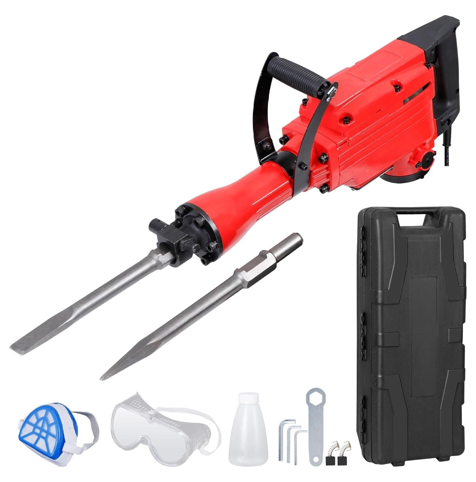 Heavy Duty 1900 BPM 1700W Electric Demolition Jack Hammer Kit 1-1/8
