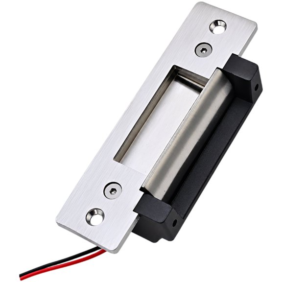Heavy Duty Electric Door Strike Lock, NO/NC Fail-Safe Fail-Secure Adjustable, 4.9 x 1.7 x 1.3 in / 12.4 x 4.3 x 3.2 cm Stainless Steel Electric Locks for Front Door and Office Access Control