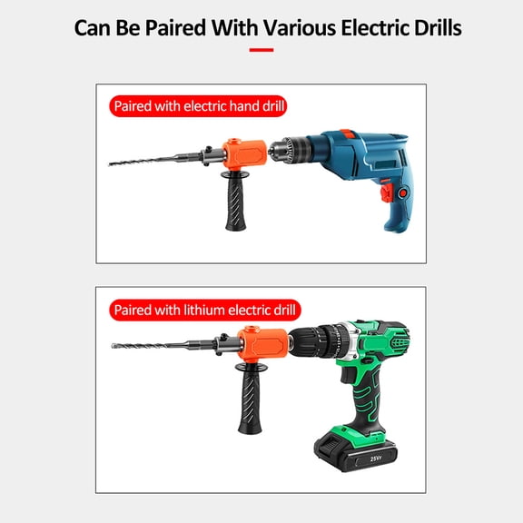 Heavy Duty Electric Drill to Hammer Adapter Conversion Head Kit for lithium drills