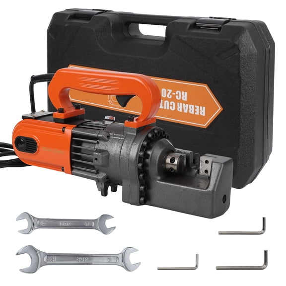 Heavy Duty Electric Hydraulic Steel rod Cutter – 900W/1350W/1700W Options, Cuts 4-25mm (Up to 1" #8) Steel rod, Fast 4-5s Steel Cutting, Portable Industrial Tool with Extra Blades & Carry Box, 110V