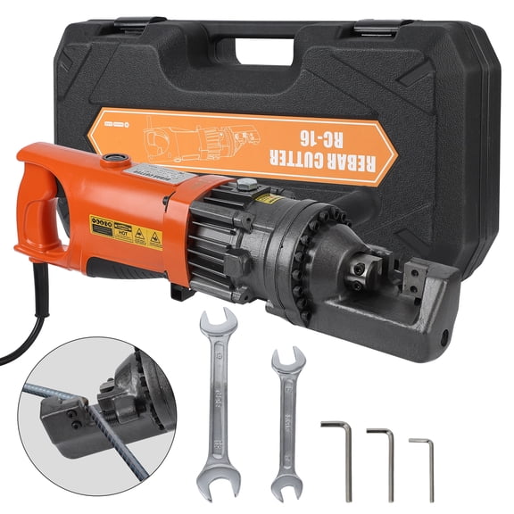 Heavy Duty Electric Hydraulic Steel rod Cutter – 900W/1350W/1700W Options, Cuts 4-25mm (Up to 1" #8) Steel rod, Fast 4-5s Steel Cutting, Portable Industrial Tool with Extra Blades & Carry Box, 110V