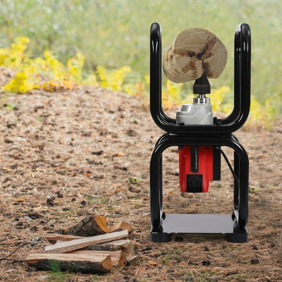 Heavy-Duty Electric Log Splitter, 200N.m Torque, 3-Stage Reduction Gear, Aluminum-Iron Body, Suitable for Redwood/Oak/Pine