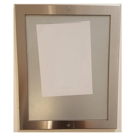 Heavy-Duty Elevator Certificate And Notice Frame  5X7 Inch Interior  Lockable Stainless Steel Frame With Anti-Vandal Plexiglass For Elevator Interiors, & Public Use-X