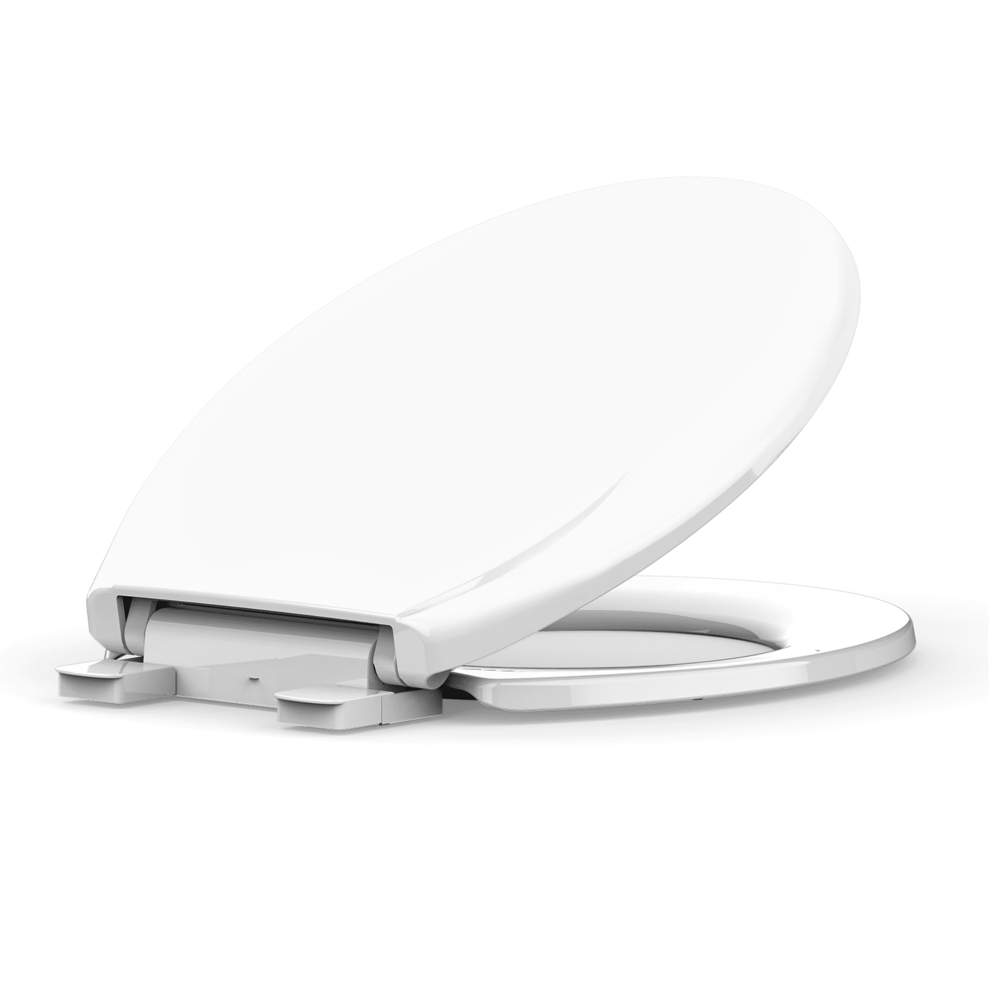 Heavy Duty Elongated Toilet Seat, Soft Close White Toilet Lid with Quick Release for Easy Cleaning, No-Slip & No-Wiggle, 660 LBS Capacity, Universal Fit