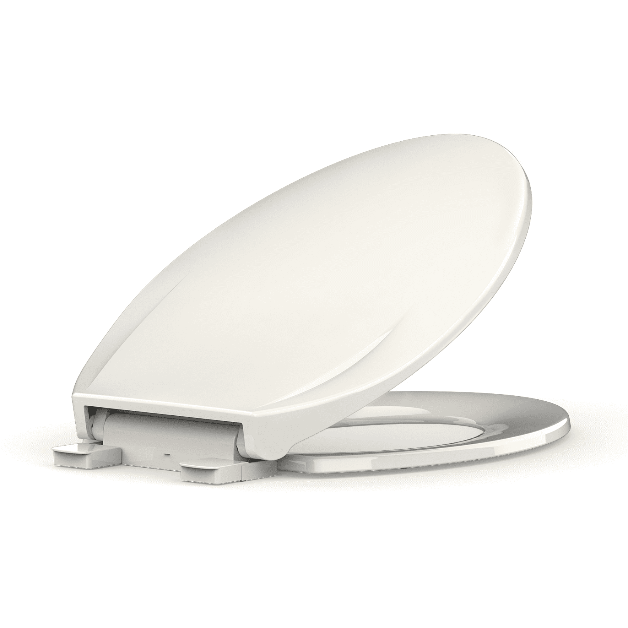 Heavy Duty Elongated Toilet Seat, Soft Close White Toilet Lid with Quick Release for Easy Cleaning, No-Slip & No-Wiggle, 660 LBS Capacity, Universal Fit