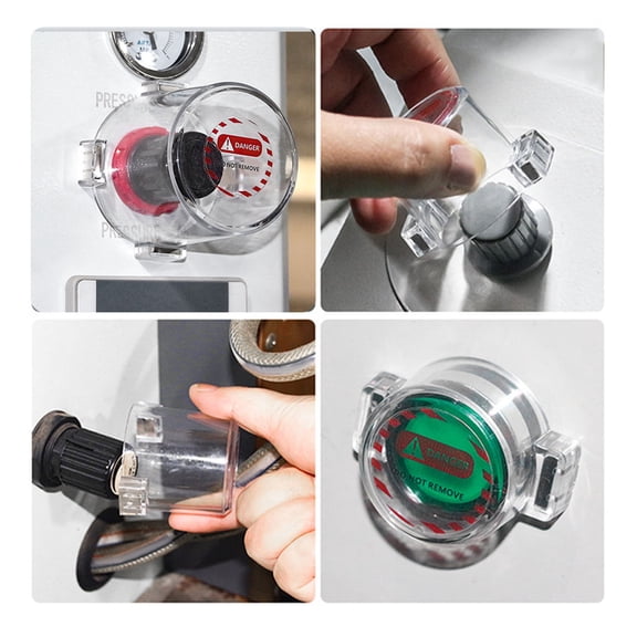 Heavy,Duty Emergency Stop Cover, Clear Visibility, Universal Fit, Protects Push Button Switches