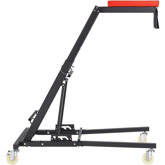 High Top Engine Creeper, Adjustable 42.5" to 64.8", 400lb Capacity, Foldable Design with 4 Casters for Vehicle Repair