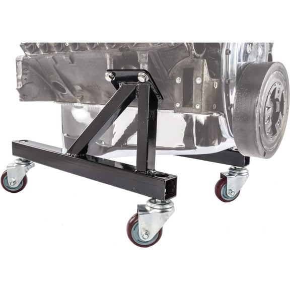 Heavy Duty Engine Stand - Two-Piece Engine Cradle Design - Fits Small and Big Block Engines - Bolts Directly to Engine Block - Steel, Black Powder Coat Finish - Motor Stand - 1 Pair
