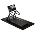 thumbnail image 1 of Heavy Duty Exercise Equipment Mat, 6mm Thick Non-Slip PVC Treadmill Mat for Home Gym, Shock Absorbing Floor Protector for Bike, Rowing Machine & Fitness Equipment, 59x28 inch, Black, 1 of 7