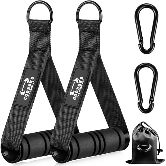 Heavy Duty Exercise Handles, Gym Handles for Machine Attachments, D Handle Attachments, Handles for Resistance Bands, Workout Accessories, Equipment for Gym